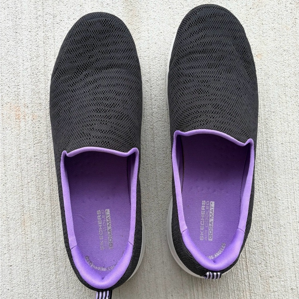 Skechers Black and Purple Athletic Shoes